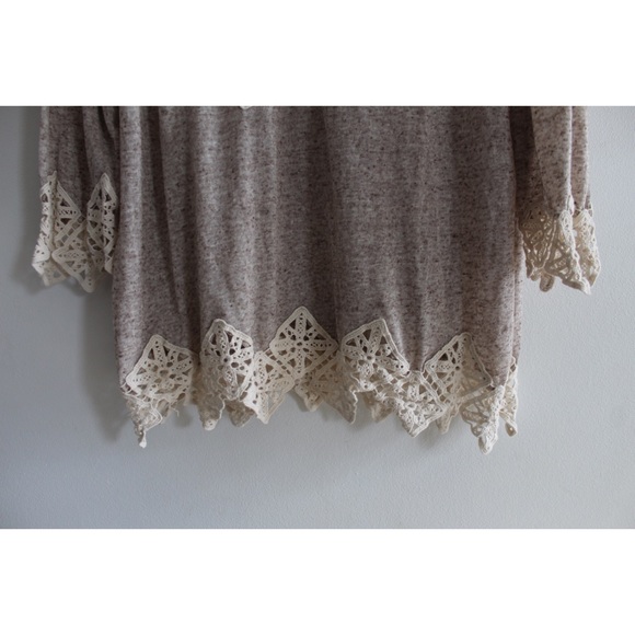 Ryu Crochet Embellished Hems 3/4 Sleeves Preowned 1X - Picture 3 of 7